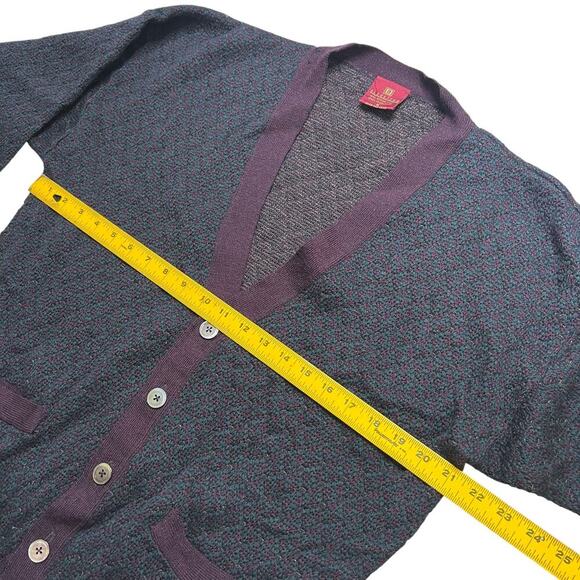 Vintage Nordstrom 100% Merino Wool Cardigan Sweater Made in Uruguay Medium Retro - Picture 8 of 13